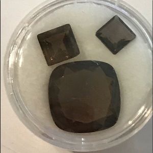 3 Smokey Quartz Gemstones